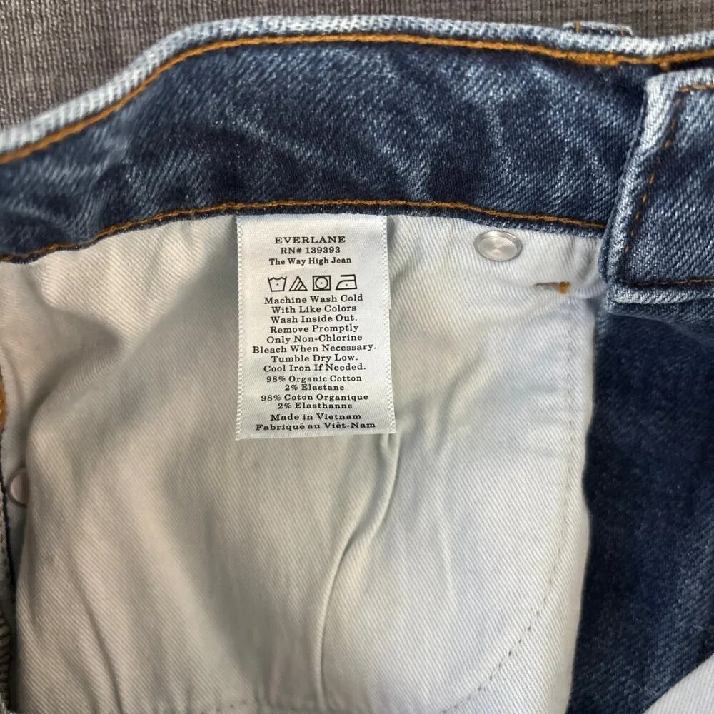 Everlane High Rise Straight Jeans in Classic Blue - Picture 5 of 6